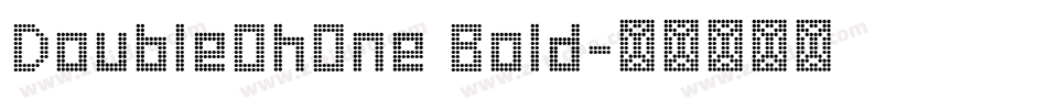 DoubleOhOne Bold字体转换